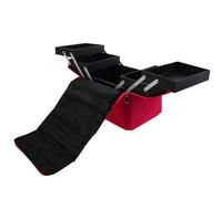 Trousse de Maquillage Poignée Large en Toile Oxford Imperméable | Rangement Professionnel Multi-niveaux, Fermeture à Double Zip, Portable et Antichoc pour Utilisatrice Amateur