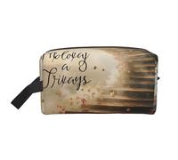 Trousse de maquillage portable avec citations inspirantes pour femmes et filles - Grande capacité - Trousse de maquillage de voyage avec poignée, blanc, Taille unique, Trousse de maquillage