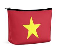 Trousse de Maquillage Portable avec Drapeau du Vietnam pour Sac à Main, Sac cosmétique étanche, Organisateur de Voyage pour Filles