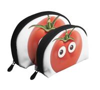 Trousse de maquillage portable avec fermeture éclair et compartiments intérieurs Motif floral, Tomates I Love You from My Head, Taille unique
