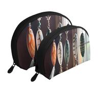 Trousse de maquillage portable avec fermeture éclair et compartiments intérieurs Noir/doré, Différents types d'appâts de pêche, Taille unique