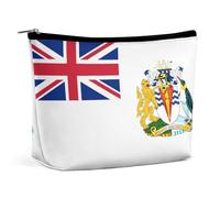 Trousse de Maquillage Portable avec Fermeture éclair et Drapeau du Territoire Antarctique Britannique pour Femmes et Filles