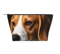Trousse de maquillage portable avec flûte - Grande capacité - Fermeture éclair - Étanche - Pour homme et femme, Chiens Beagle mignons, Taille unique, Organiseur de sac