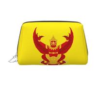 Trousse de maquillage portable avec imprimé drapeau espagnol pour femme, trousse de toilette de voyage, peut contenir des pinceaux de maquillage et des articles de toilette, Drapeau royal de la