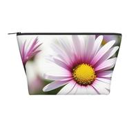 Trousse de maquillage portable avec motif cochon volant - Grande capacité - Poche zippée - Étanche - Pour homme et femme, Marguerite, Taille unique, Organiseur de sac