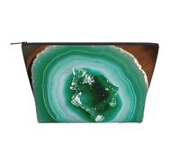 Trousse de maquillage portable avec motif cochon volant - Grande capacité - Poche zippée - Étanche - Pour homme et femme, Agate bleu sarcelle., Taille unique, Organiseur de sac