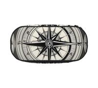 Trousse de maquillage portable avec motif Loi de la boussole - Grande capacité - Pour étudiants, adolescents et adultes, Noir , Taille unique, Organiseur de sac