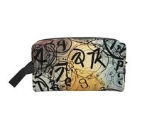 Trousse de maquillage portable avec poignée pour femme et fille - Grande capacité - Impression volcanique, Inspiration Supernatural, Taille unique, Trousse de maquillage