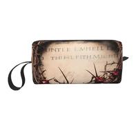 Trousse de maquillage portable avec poignée pour femme et fille Motif vache laitière, Art de la couronne d'épines, Taille unique, Trousse de maquillage