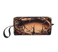 Trousse de maquillage portable avec poignée pour femme et fille Motif vache laitière, Couronne d'épines, Taille unique, Trousse de maquillage