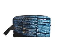Trousse de maquillage portable avec poignée pour femme et fille Rouge à pois blancs Grande capacité, Code de programmation du programmateur, Taille unique, Trousse de maquillage