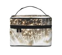 Trousse de maquillage portable avec poignée pour homme et femme, grande ouverture, avec imprimé papillon violet, Magic Book, Taille unique, Trousse de maquillage