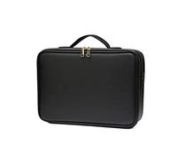 Trousse De Maquillage Portable Cosmétique Organisateur en Cuir Multi-Compartiments Maquilleur Professionnel Maquillage Kit Voyage Trousse De Toilette Organiseur De Parfum(C,M-37cm/14.56inch)