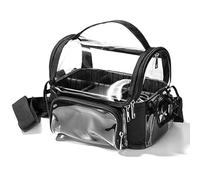 Trousse de maquillage portable de grande capacité - Porte-pinceaux de toilette transparent - Grande capacité - Trousse de toilette portable pour femme