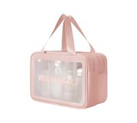 Trousse de maquillage portable de grande capacité pour produits de toilette quotidiens, grande capacité, maquillage transparent, C, M, Beauté de masse