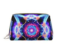 Trousse de maquillage portable en cuir à quatre dimensions pour cosmétiques, articles de toilette et essentiels quotidiens, blanc, Taille unique