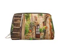 Trousse de maquillage portable en cuir avec imprimé deux oiseaux pour femme - Fermeture éclair dorée, Italian Street, One Size, Trousse de maquillage