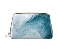 Trousse de Maquillage Portable en Cuir Minimaliste et élégante, Trousse à cosmétiques imprimée Nature étonnante pour Filles et Femmes - Petite Taille
