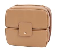 Trousse de maquillage portable en polyuréthane avec intérieur spacieux, pratique pour le rangement des articles de toilette de voyage et l'organisation quotidienne du maquillage, trousse de maquillage