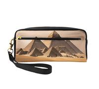 Trousse de maquillage portable imprimée Pyramides d'Égypte pour femme pour trousse de toilette Compagnon de voyage