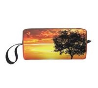Trousse de maquillage portable pour femme avec balle de golf et arbre de soleil, blanc, Taille unique, Trousse de maquillage