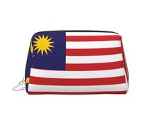 Trousse de maquillage portable pour femme avec imprimé drapeau de l'État de l'Oregon, peut contenir des pinceaux de maquillage et des articles de toilette, Drapeau de la Malaisie, One Size, Classique