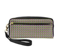 Trousse de maquillage portable pour femme avec imprimé tulipe violette