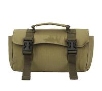 Trousse de Maquillage Portable Sac à cosmétiques de Voyage Toile Rangement Multifonctionnel pour Camping en Plein air randonnée Pique-Nique Vert Olive 27,2 x 7,6 x 12,5 cm