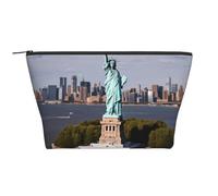 Trousse de maquillage portable, trousse de toilette de plage tropicale, grande capacité, pochette à fermeture éclair, étanche, trousse de toilette pour homme et femme, Statue de la Liberté à Nyc