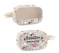 Trousse de maquillage pour agent immobilier, cadeau pour agent immobilier, kit de survie, sacs cosmétiques pour agents immobiliers, cadeau d'appréciation, Porte-clés Realtor, Sacs cosmétiques