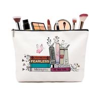 Trousse de maquillage pour amateurs de musique, cadeau pour fans de chanteur, « You are Braver Stronger Smarter Than You Think », pochette de maquillage à fermeture éclair pour femmes et filles,