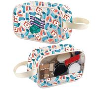 Trousse de maquillage pour asthme à distanciation sociale - Pour inhalateur d'asthme - Cadeau de quarantaine - Trousse de toilette de voyage transparente, Respiration Tm2, Mode