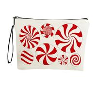 Trousse de maquillage pour bonbons de Noël - Trousse de toilette de voyage | Trousse de toilette cosmétique étanche, spacieuse à fermeture éclair avec sangle de transport pour femme, C, Refer to