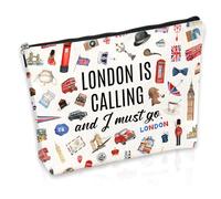 Trousse de Maquillage pour Cadeaux Souvenirs Britanniques | Cadeaux de Voyage pour Femmes | Cadeau Souvenirs du Londres | Makeup Bag Cadeaux pour Meilleures Amies (Londres)