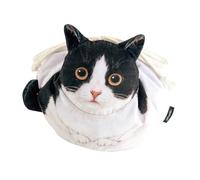 Trousse de maquillage pour chat - Cosmétiques Påse Rolig Kitten Dragsko Toalettväska | Organiseur Smink Resväska - Bar ours Mjuk För Kvinnor Business Gym, Chat noir et blanc, Voir description, Voir