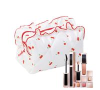 Trousse de maquillage pour crayons de fleurs, organisateur cosmétique, carnet de voyage, mallette de toilette légère et portable, sac de rangement tendance pour filles et femmes, détenteur compact