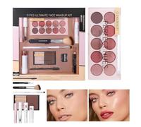 Trousse de Maquillage pour Débutantes | Set de Maquillage du Visage pour Femmes | 11 Pièces : Correcteur, Illuminateur, Fard À Paupières, Mascara, Pinceau Pour Débutant Pour Mariage, Halloween,