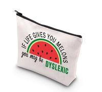 Trousse de maquillage pour enseignant de dyslexie Cadeau pour enseignant de dyslexie Si la vie vous donne des melons vous pouvez être dyslexique, Dyslexia UK
