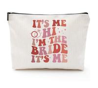 Trousse de maquillage pour enterrement de vie de jeune fille avec inscription « It's Me Hi I'm The Bride It's Me », It's Me Hi I'm The Bride It's Me