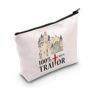 Trousse de maquillage pour fan de télé-réalité 100 % pas un traître, trousse de maquillage pour collègue, départ à la retraite, cadeau pour elle meilleure amie, 100 % pas traître