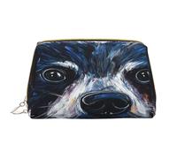 Trousse de maquillage pour femme - Brosse de toilette - Soins de la peau - Organisateur de voyage - Grand sac à main de maquillage - Accessoires Bagsmart TotePortraits d'animaux de dessin animé, blanc