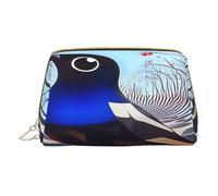 Trousse de maquillage pour femme - Brosse de toilette - Soins de la peau - Organisateur de voyage - Grand sac à main de maquillage - Accessoires Bagsmart Tote - L'oiseau du surréalisme, blanc, One
