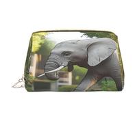 Trousse de maquillage pour femme - Brosse de toilette - Soins de la peau - Organisateur de voyage - Grand sac à main de maquillage - Accessoires Bagsmart Tote The Elephant in Utopia, blanc, One Size