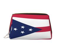 Trousse de maquillage pour femme - Brosse de toilette - Soins de la peau - Organisateur de voyage - Grand sac à main de maquillage - Accessoires Bagsmart ToteOhio State Flag, blanc, One Size