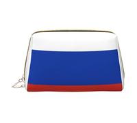 Trousse de maquillage pour femme - Brosse de toilette - Soins de la peau - Organisateur de voyage - Grand sac à main de maquillage - Accessoires - Sac fourre-tout - Drapeau russe, blanc, One Size