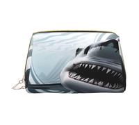 Trousse de maquillage pour femme - Brosse de toilette - Soins de la peau - Organisateur de voyage - Grand sac à main de maquillage - Accessoires Bagsmart Tote 2D - Requin, blanc, One Size