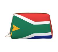 Trousse de maquillage pour femme - Brosse de toilette - Soins de la peau - Organisateur de voyage - Grand sac à main de maquillage - Accessoires Bagsmart Tote - Drapeau de l'Afrique du Sud, blanc, One