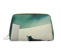 Trousse de maquillage pour femme - Brosse de toilette - Soins de la peau - Organisateur de voyage - Grand sac à main de maquillage - Accessoires Bagsmart TotePortrait d'un loup, blanc, One Size