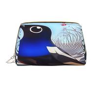 Trousse de maquillage pour femme - Brosse de toilette - Soins de la peau - Organisateur de voyage - Grand sac à main de maquillage - Accessoires - Sac fourre-tout - L'oiseau du surréalisme, blanc, One