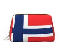 Trousse de maquillage pour femme - Brosse de toilette - Soins de la peau - Organisateur de voyage - Grand sac à main de maquillage - Accessoires Bagsmart Tote- Drapeau norvégien, blanc, One Size